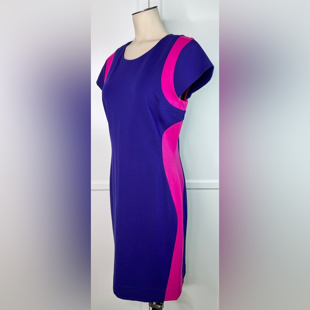 NWOT Diane Von Furstenberg Dress Purple Pink Sheath Hourglass DVF